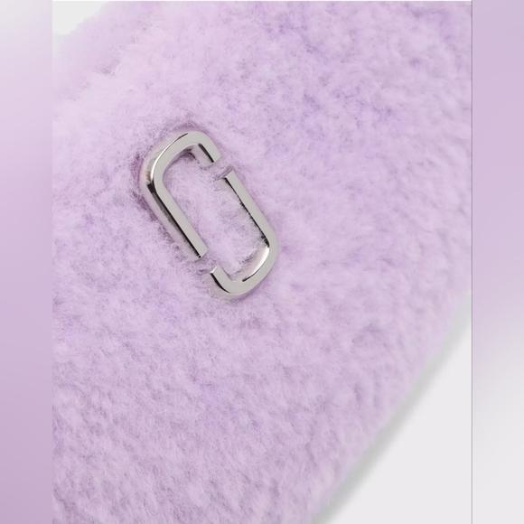 Marc Jacobs Teddy Fur The Snapshot Mini Shoulder Bag Crossbody ~NWT~ Lilac​ - Picture 7 of 7